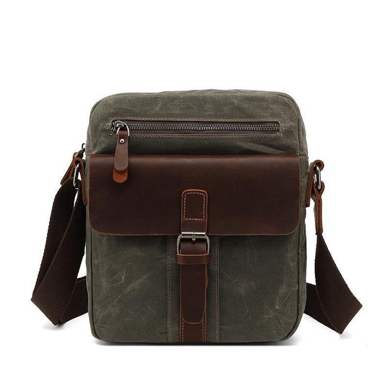 Voskovaná Plátěná Taška Small Messenger Bag Vintage