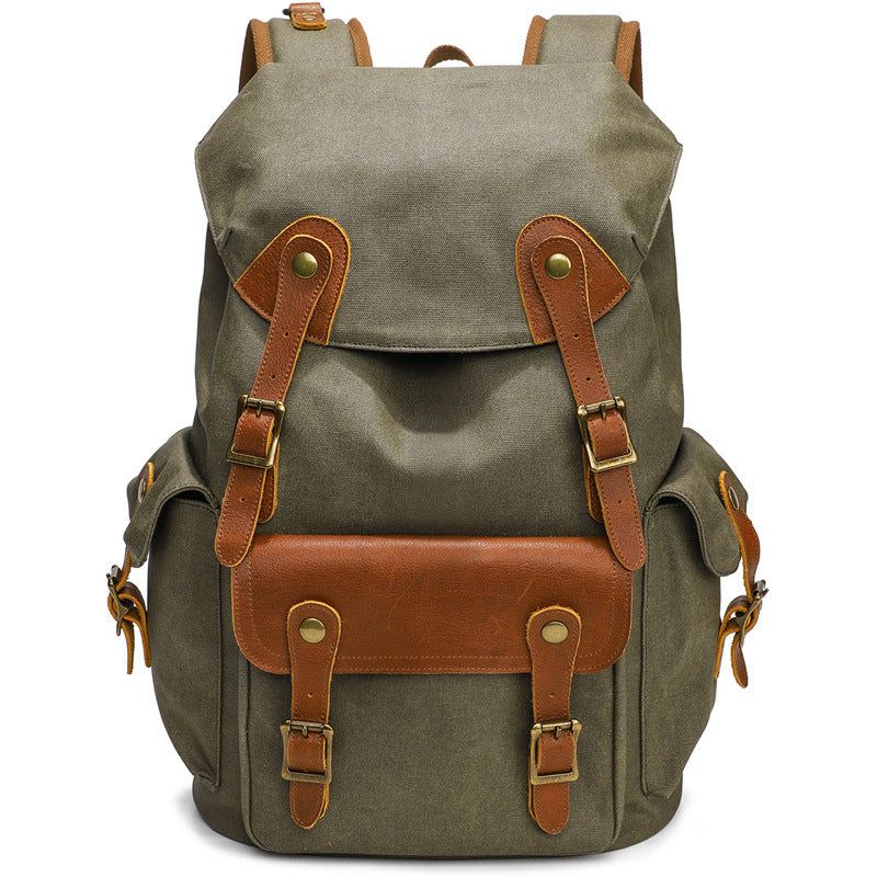 Voskovaný Plátěný Batoh Vintage Outdoor Travel Pro Muže